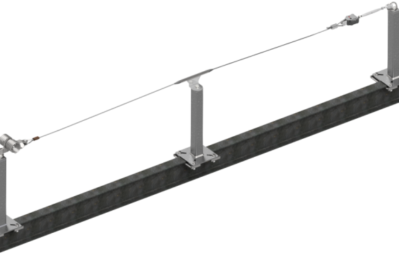 Línea de Vida sobre Poste Estándar con Presillas